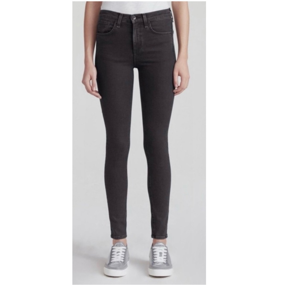 Rag & Bone Light Black High Rise Skinny Jeans Full Length Legging Fit 28